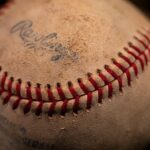 A static image of an upclose of a baseball