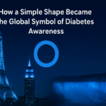 Global landmarks illuminated in blue for World Diabetes Day, representing unity through the Blue Circle — the international diabetes awareness symbol.